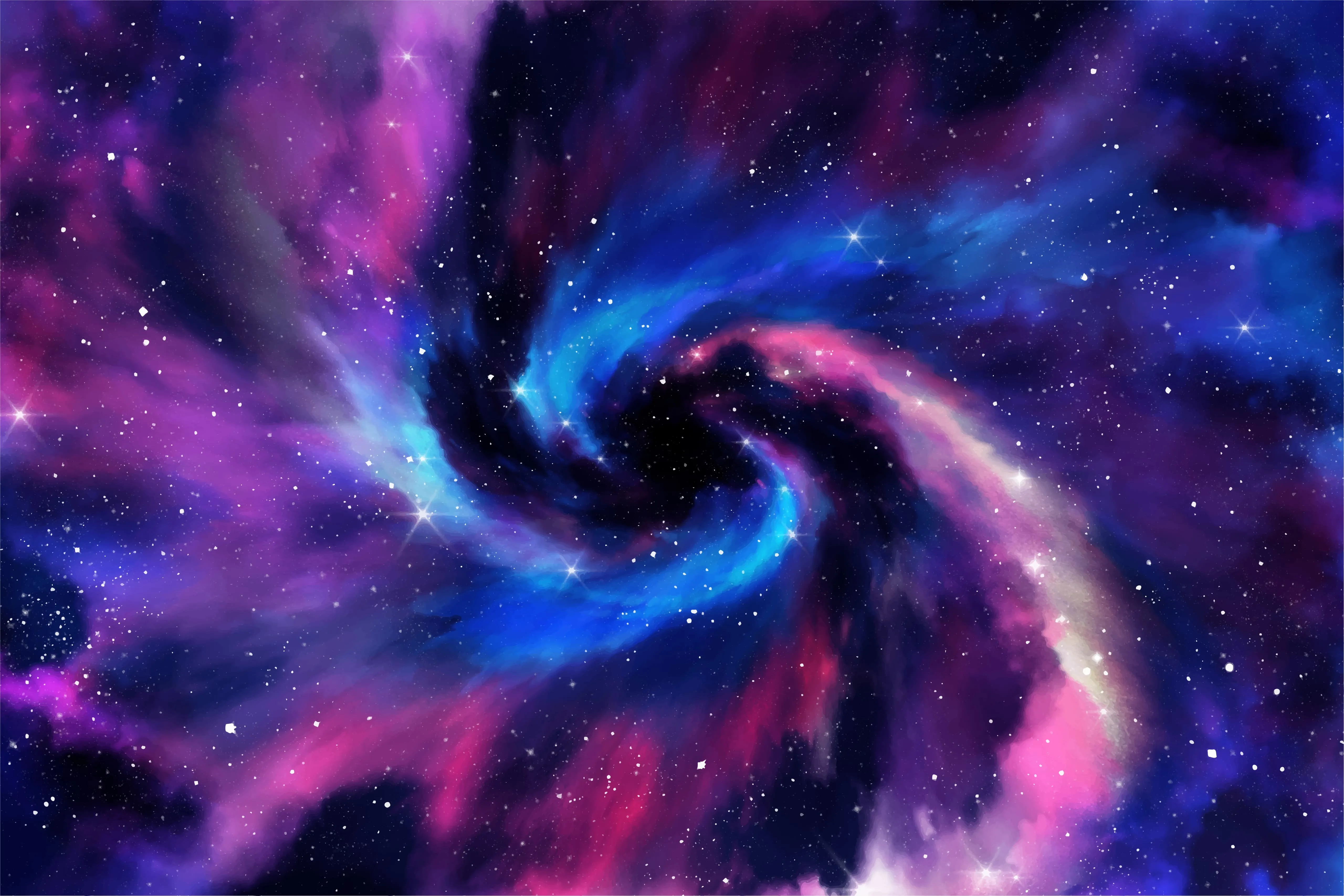 Символіка та логотип ROG Nebula HDR на синьо-фіолетовому фоні з космічною тематикою.