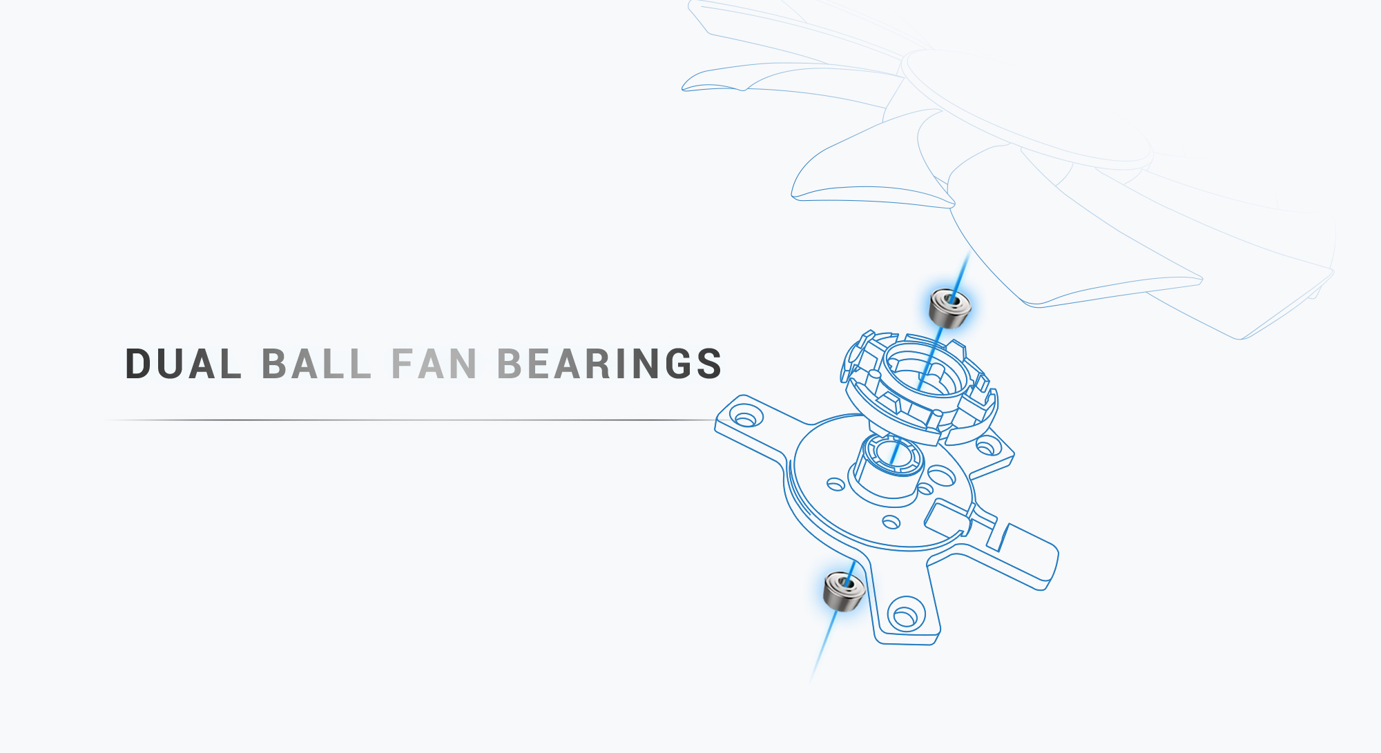 Dual ball fan bearing diagram