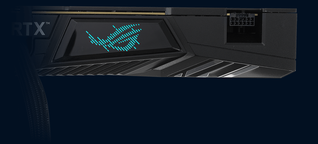 Rückansicht der ROG Strix LC GeForce RTX™ 4090 Grafikkarte