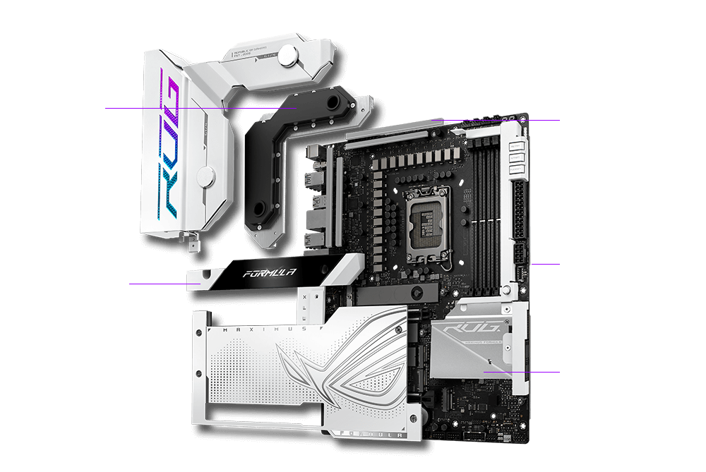 The ROG Maximus Z790 Formula features an upgraded cooling solution.
