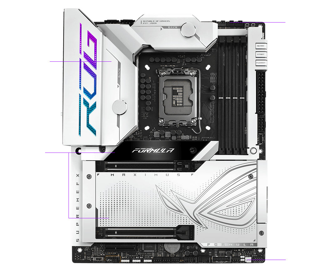 Caractéristiques de refroidissement de la ROG Maximus Z790 Formula