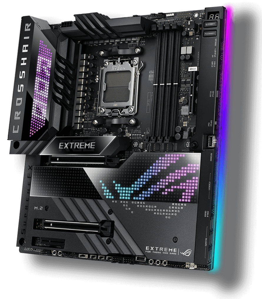 Das ROG Crosshair X670E Extreme ist der ultimative Partner für jeden AMD Ryzen™ 7000 Series Prozessor.