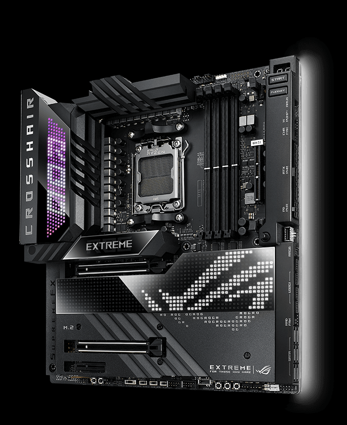 ROG Crosshair X670E Extreme nabízí Aura Sync.