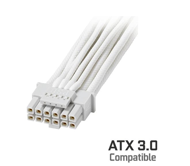 Câble d'alimentation PCIe 5.0 600 W avec logo compatible ATX 3.0