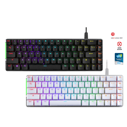 ROG Falchion Ace keyboard in Black and Moonlight White