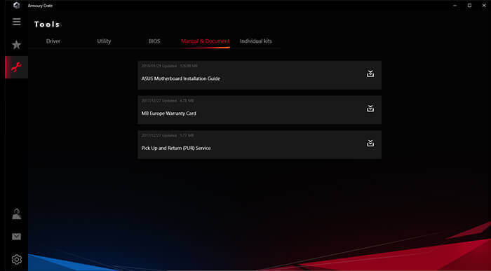 Armoury Crate UI - DOWNLOAD DOS CONTROLADORES & MANUAL