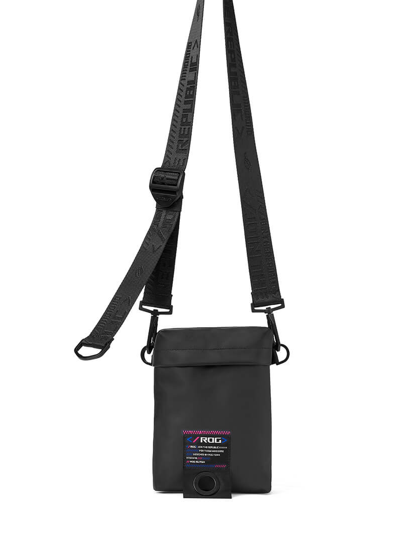 Front view of detachable sling bag