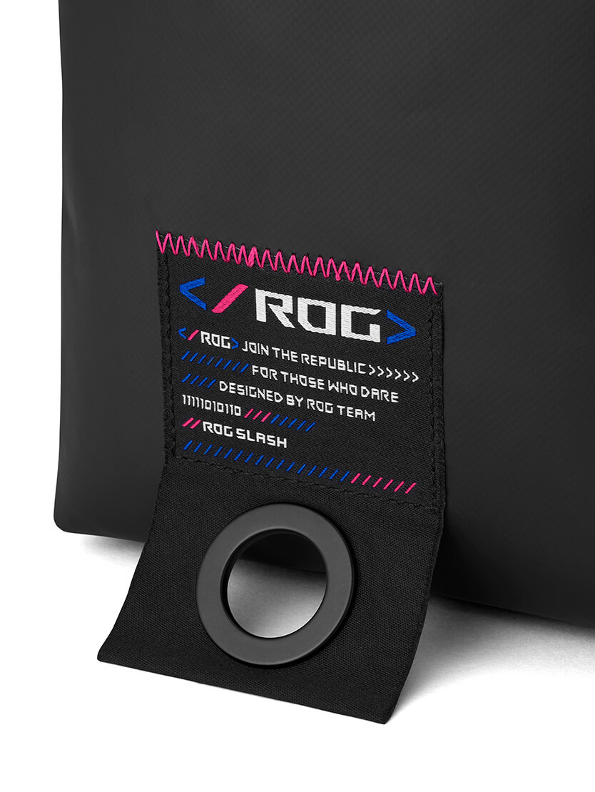Close-up of ROG SLASH Label Design
