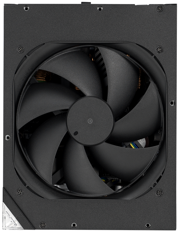 ROG Thor 1000W Platinum II EVA Edition features a 135mm Axial-tech fan.