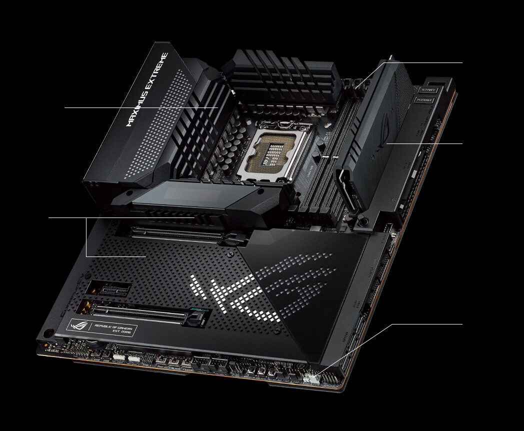 Especificações de Arrefecimento da ROG Maximus Z690 Extreme