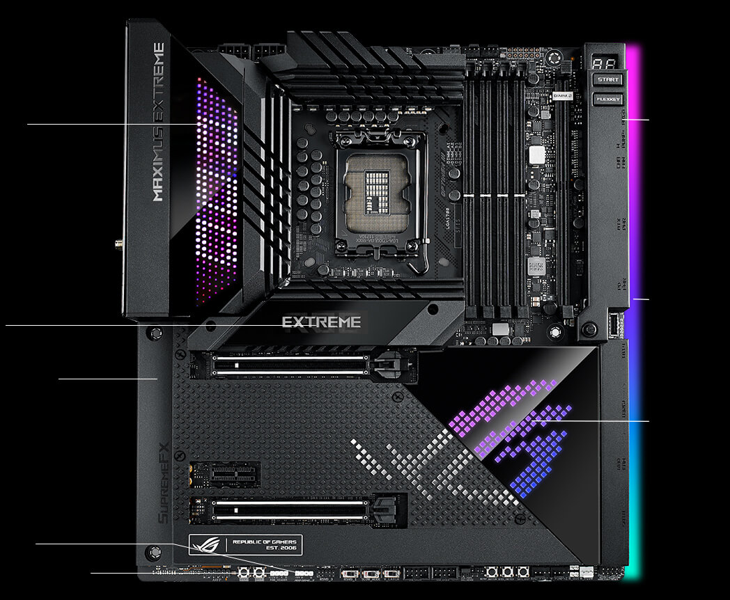 Caractéristiques immersives de la ROG Maximus Z690 Extreme