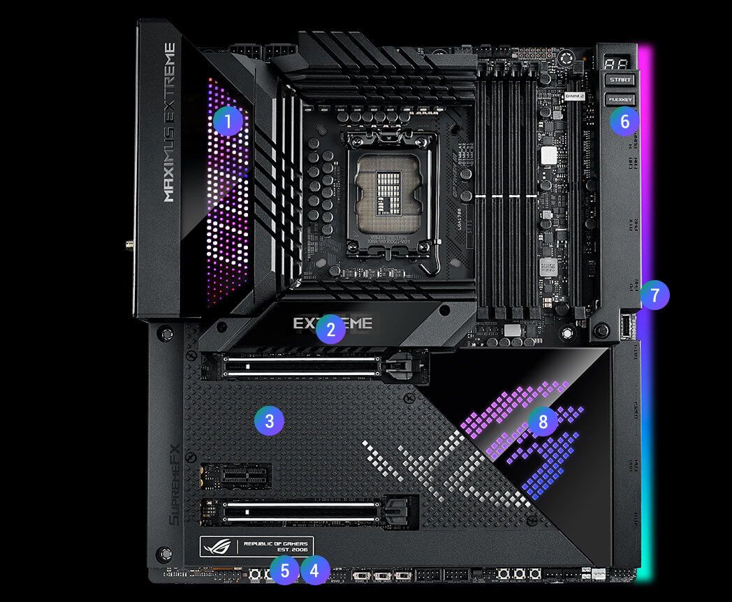 Gaming immersion specs of the ROG Maximus Z690 Extreme