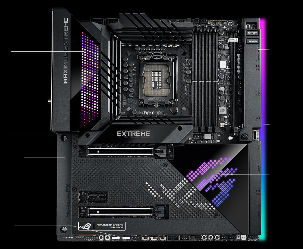 Gaming immersion specs of the ROG Maximus Z690 Extreme