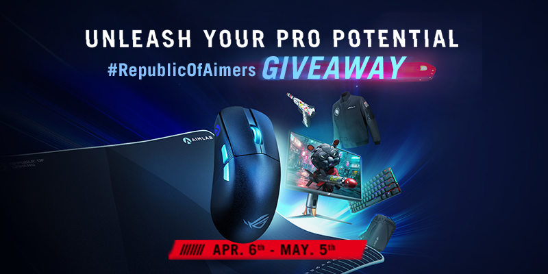 UNLEASH YOUR PRO POTENTIAL, #RepublicOfAimers GIVEAWYA, APR. 6th - MAY. 5th
