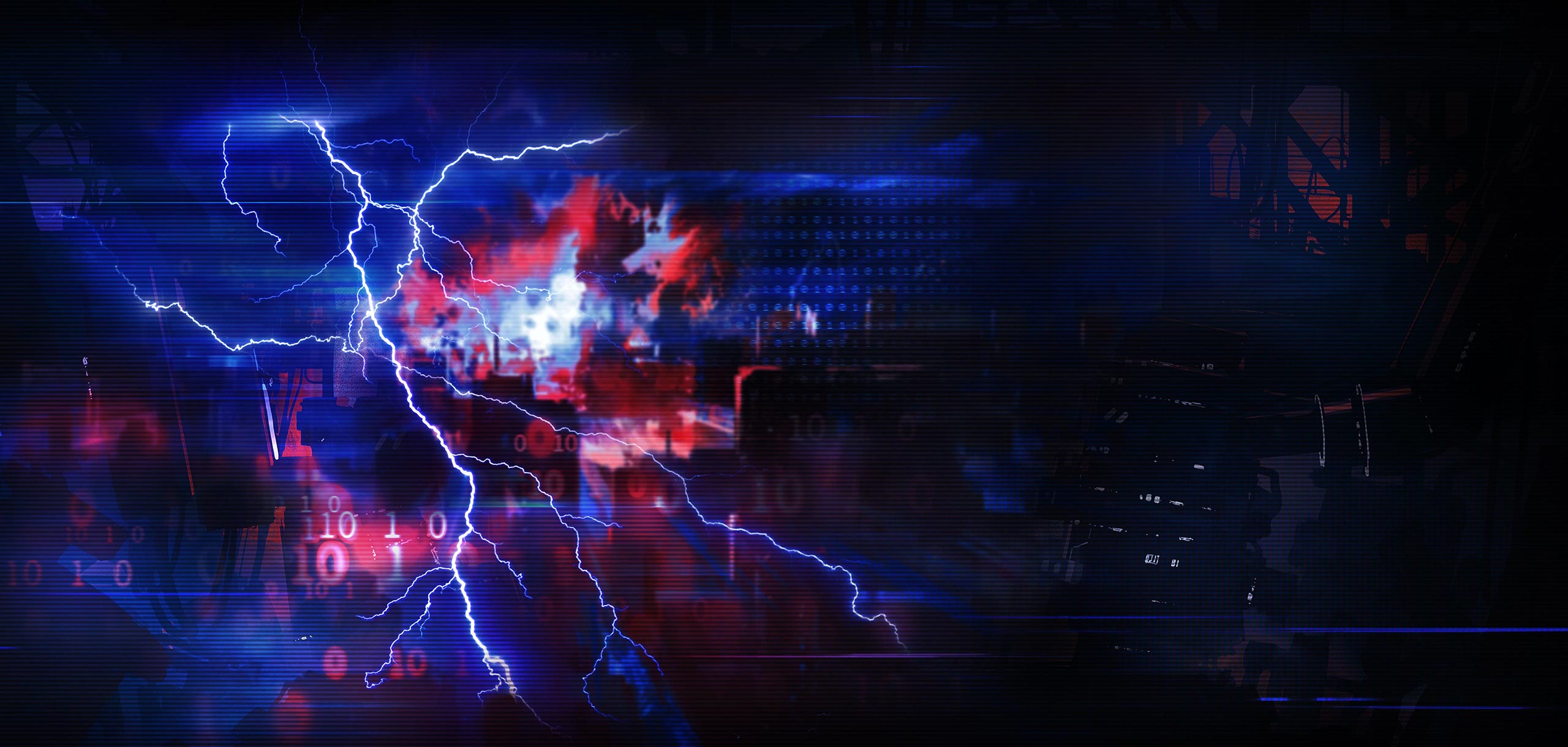 The background image shows thunder and digit on second battery section