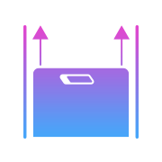 An icon indicating a side panel that can be removed without tools