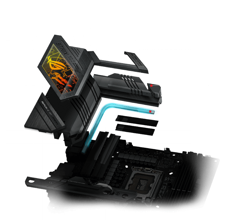 ROG Strix Z790-H VRM cooling design layout