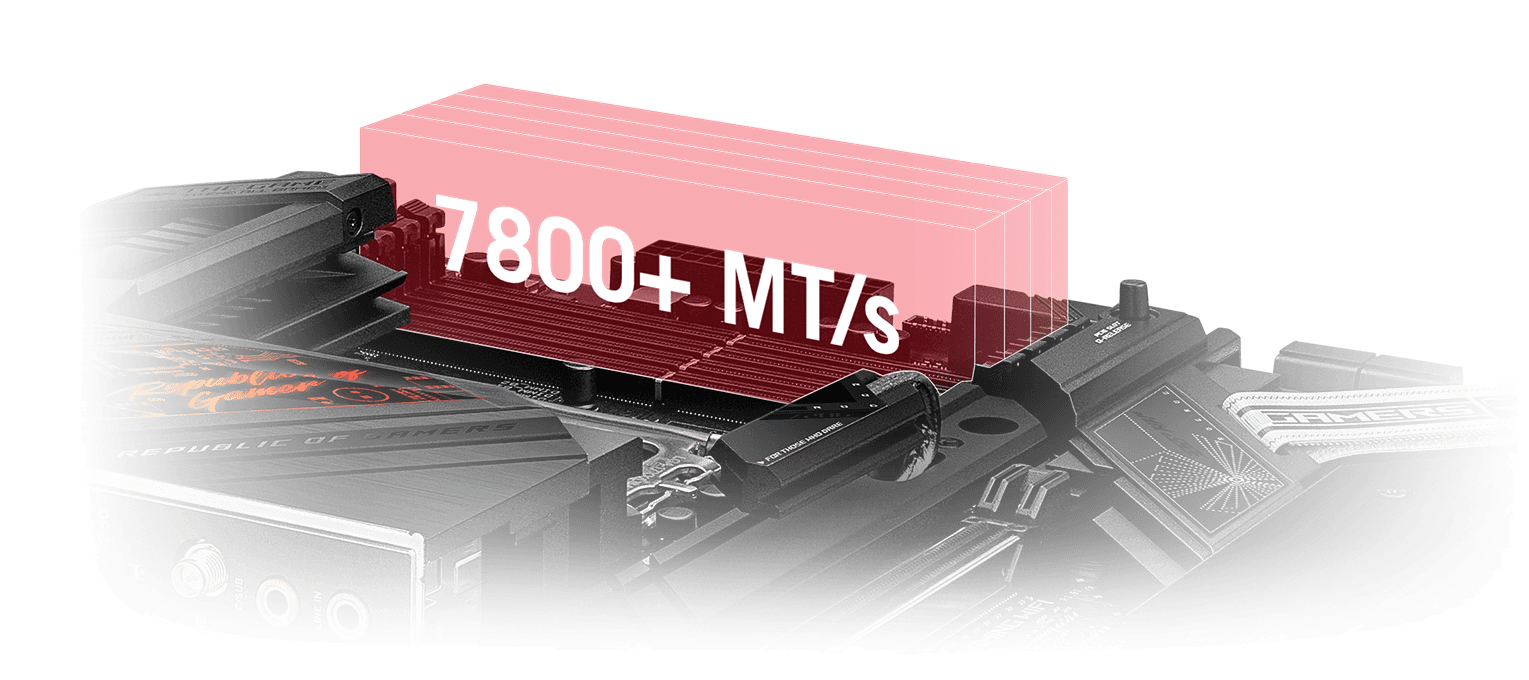ROG Strix Z790-H дає змогу розігнати пам’ять до швидкодії 7800 MT/с.
