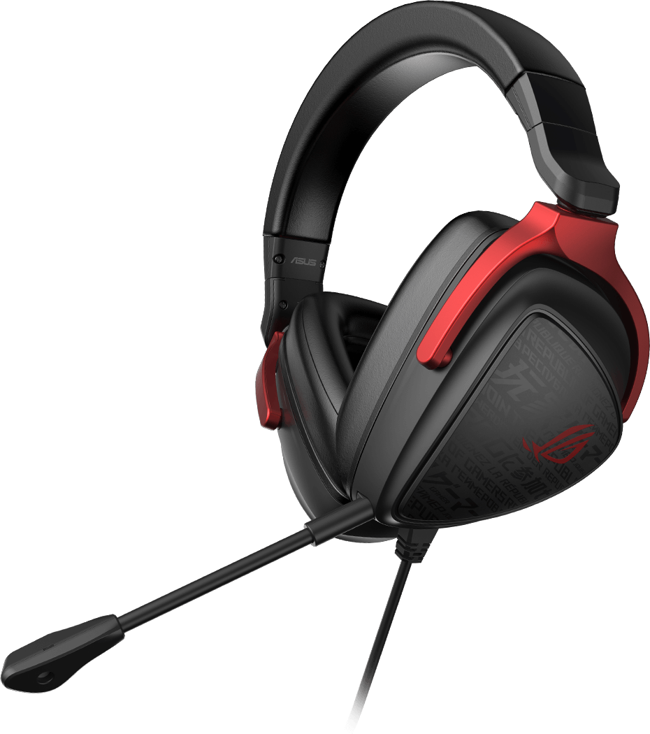 ROG Delta S Core focusing on right earcup