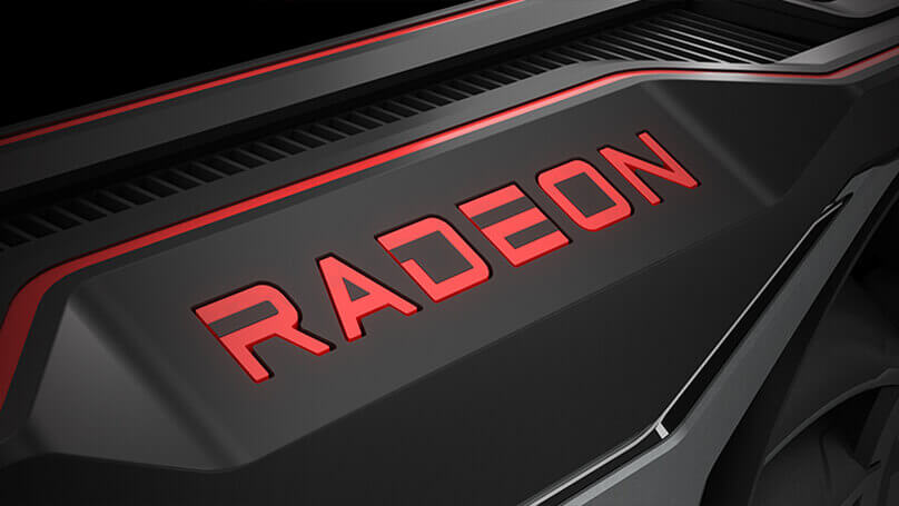 AMD RADEON logo on graphics card