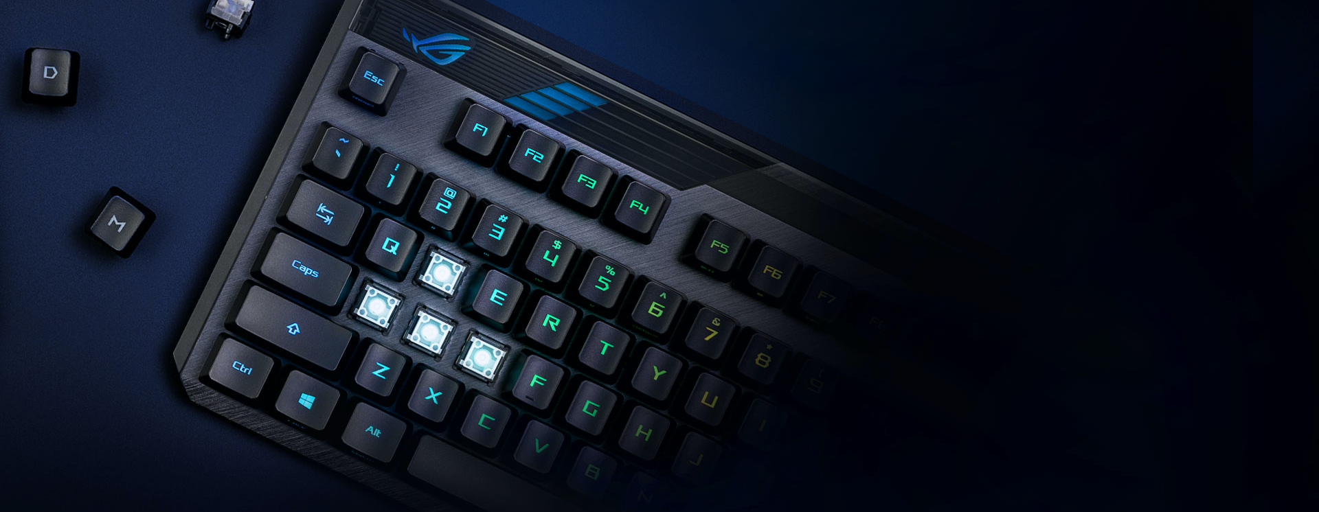 Teclado para Juegos Mecánico Retroiluminado Inalámbrico Asus Republic Of  Gamers Claymore Ii Rx Blue - Promart