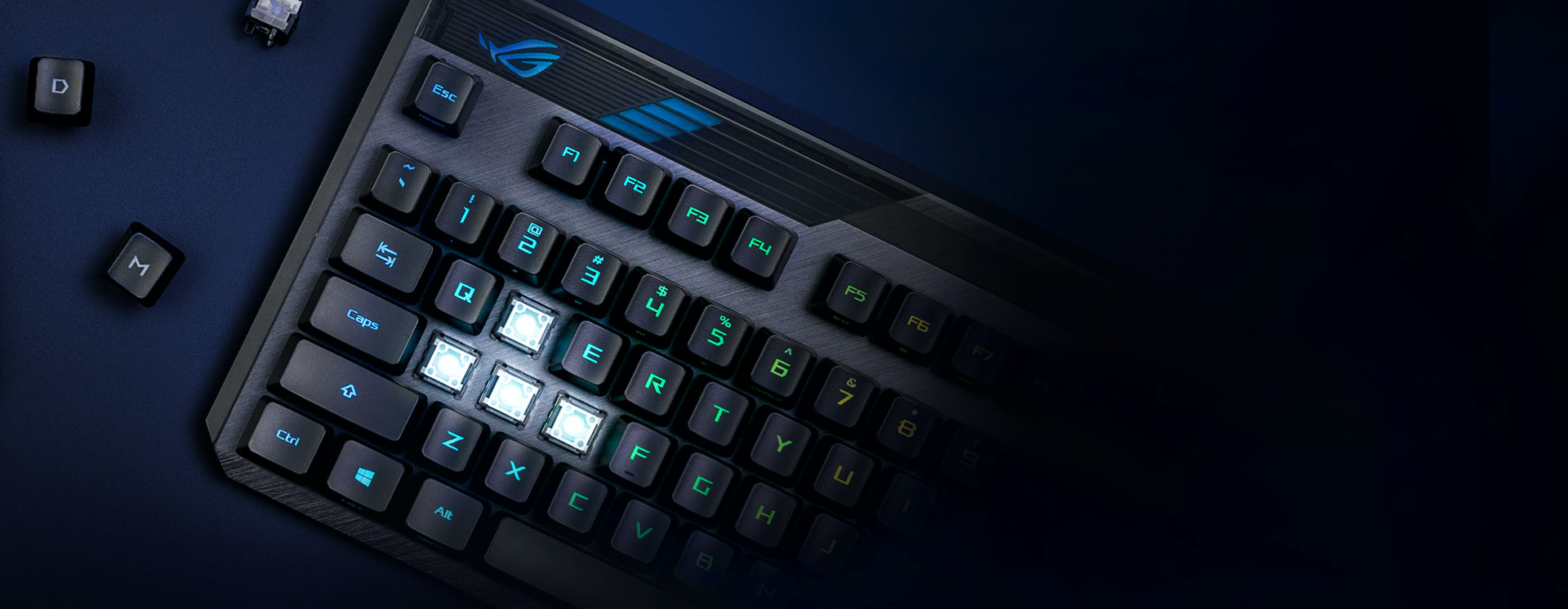 El ASUS ROG Claymore II es un teclado mecánico para gaming del 80% con  truco: su teclado numérico es desmontable