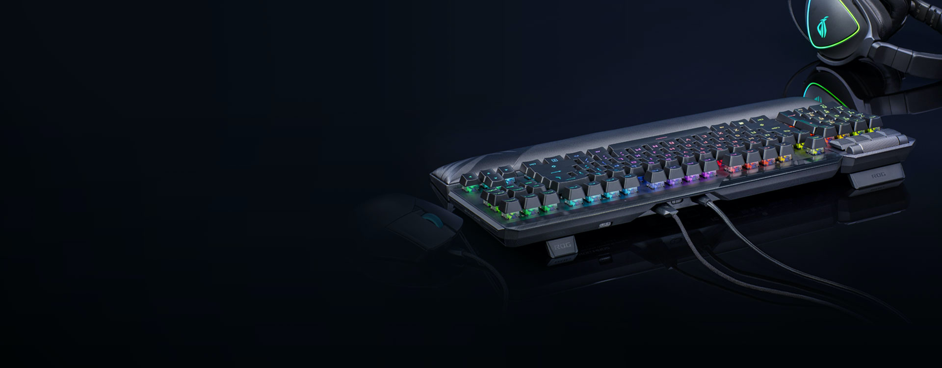 Teclado para Juegos Mecánico Retroiluminado Inalámbrico Asus Republic Of  Gamers Claymore Ii Rx Blue - Promart