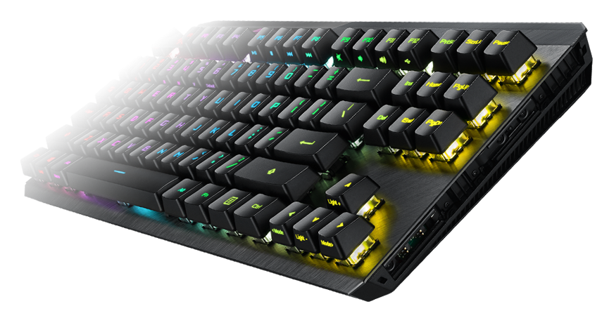 The detachable numpad connects to the ROG Claymore II through a new slot-in mechanism