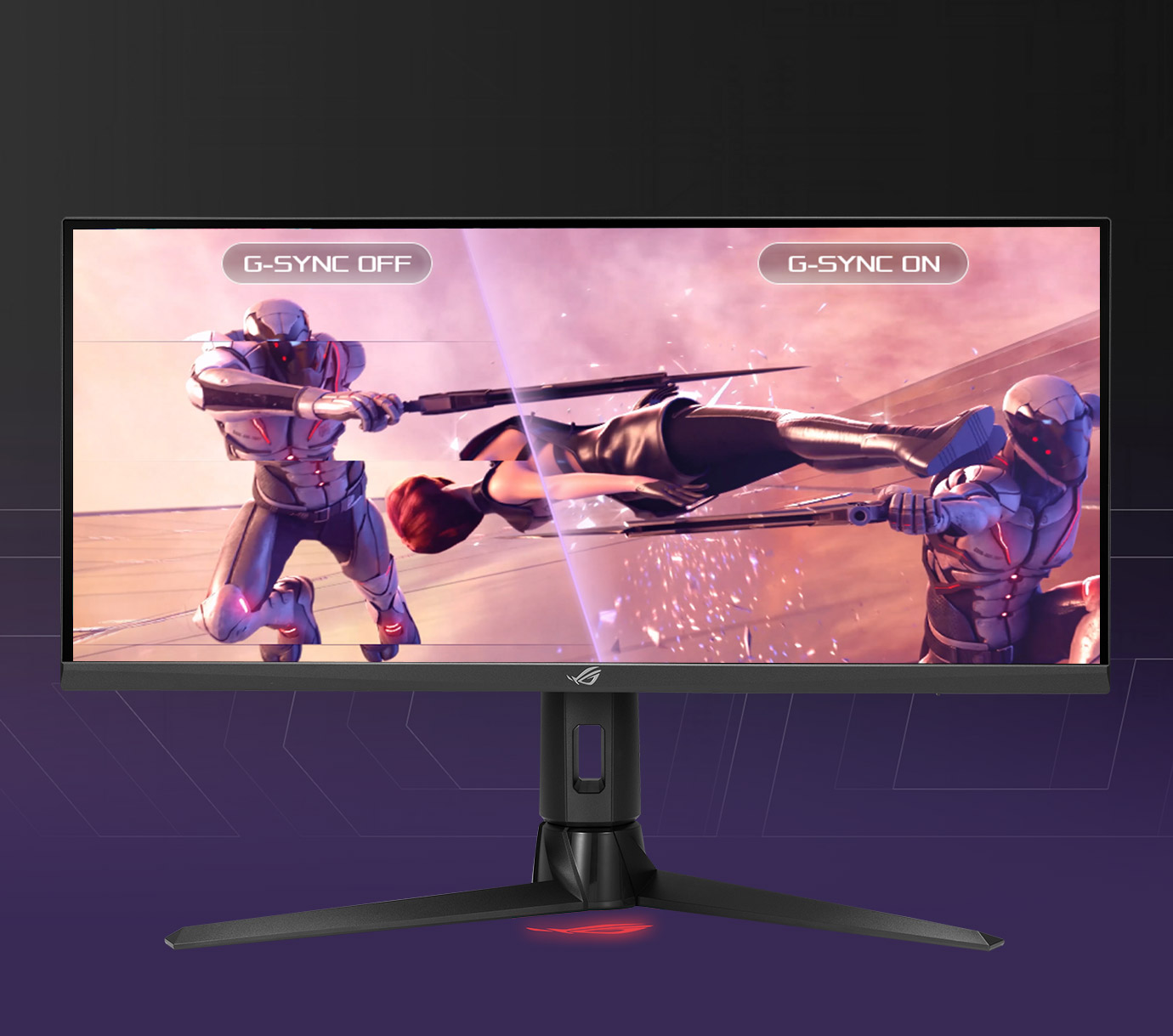 So sánh khi bật và không bật tính năng G-SYNC trên màn hình ROG Strix XG309CM