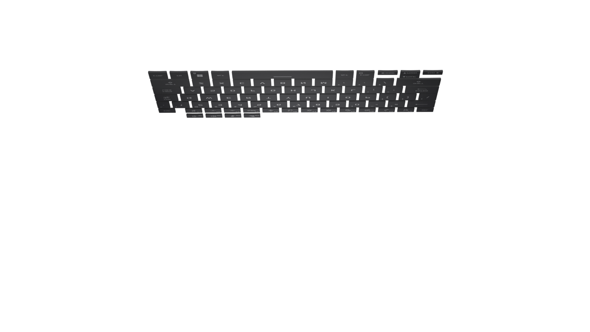 Le clavier de l'ordinateur portable