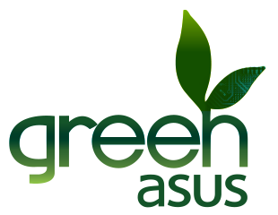 Grünes Asus Logo
