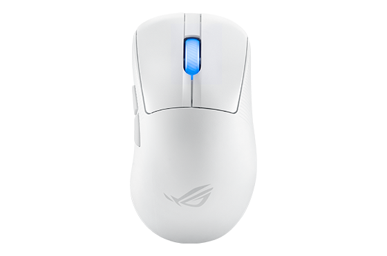 Widok z góry – ROG Keris II Ace in Moonlight White