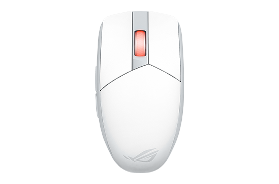 Widok z góry – ROG Strix Impact III Wireless w wariancie Moonlight White