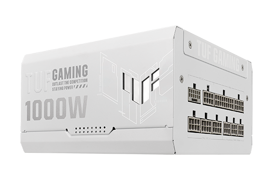 Widok z boku pod kątem – TUF Gaming 1000W Gold White Edition