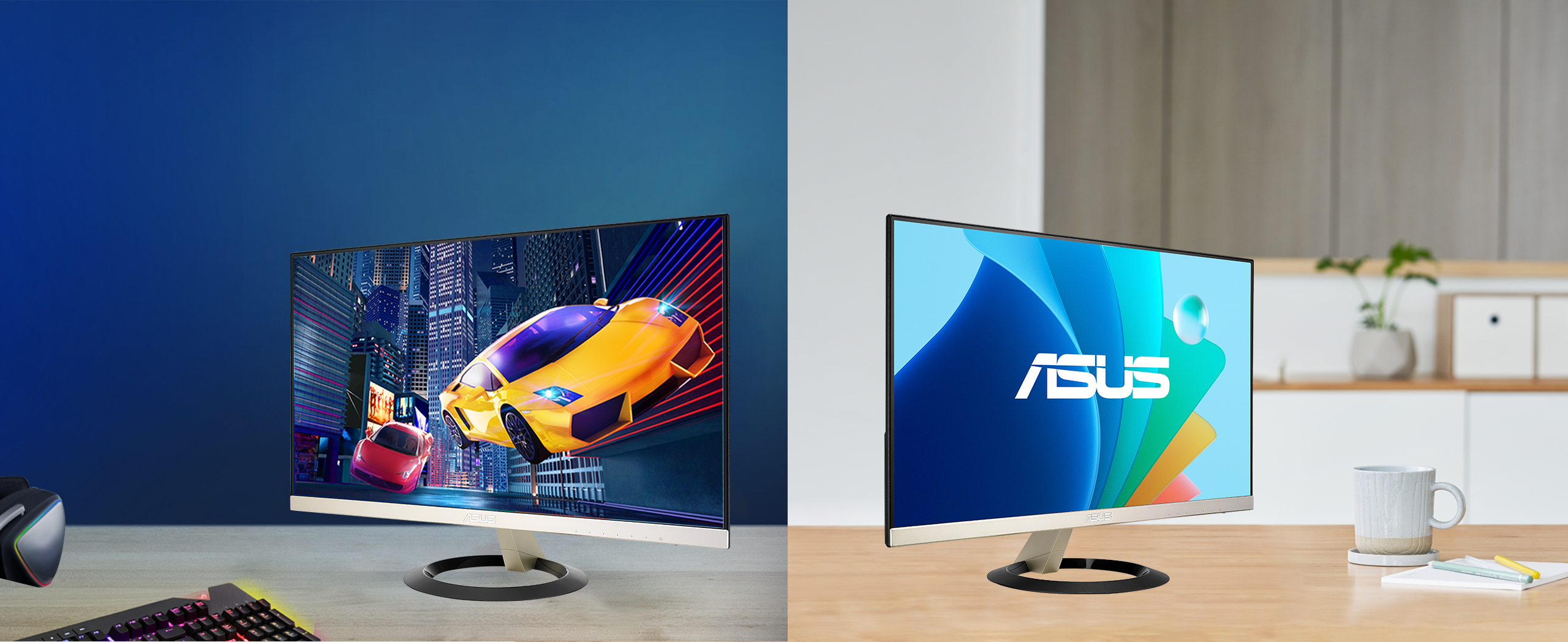 ASUS VZ249HFA-G is 23.8-inch IPS Eye Care Gaming monitor with fast 100Hz refresh rate and Adaptive-Sync technology to eliminate screen tearing and choppy frame rates for the smoother-than-ever experience.
