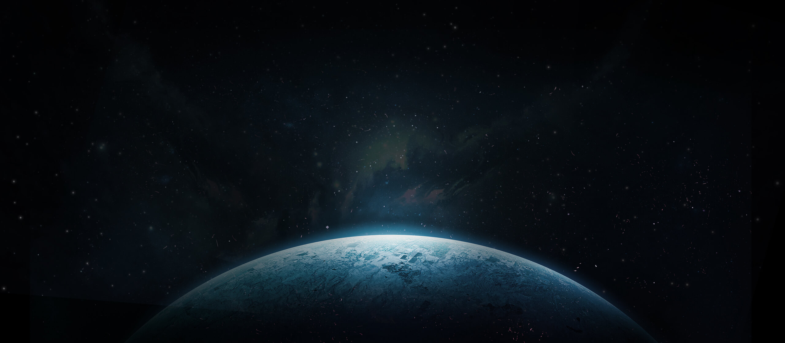 A planet in background showing smart watch high technology