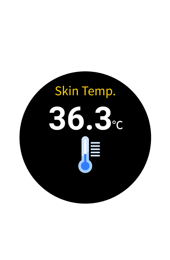 ASUS VivoWatch 6 shows temperature statistics