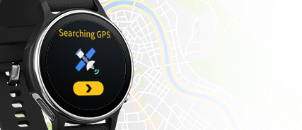 ASUS VivoWatch 6 shows GPS searching icon