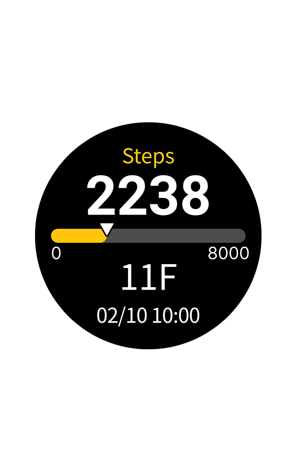 ASUS VivoWatch 6 shows step statistics
