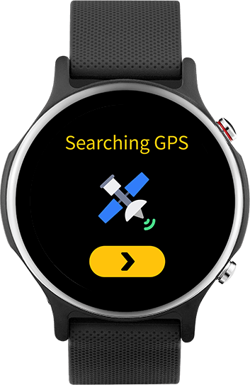 ASUS VivoWatch 6 shows GPS searching icon