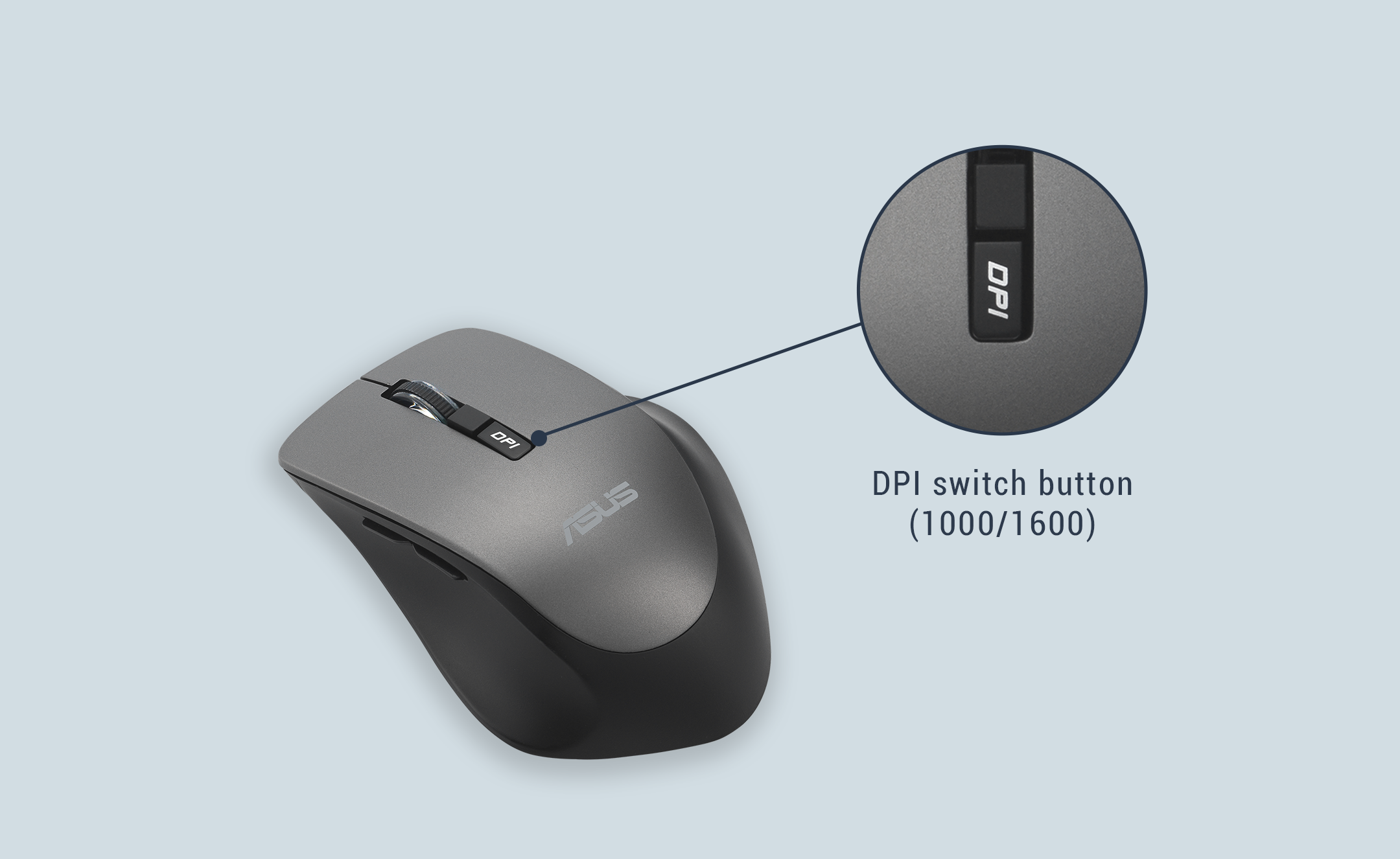 ASUS AP4600 backpack with two laptops and a mice. The small images depict the side pocket of the backpack holding a water bottle, as well as the front pocket holding a portable power bank.
