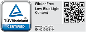 MB16AWP is certified by TÜV Rheinland to protect users from potentially harmful blue light.