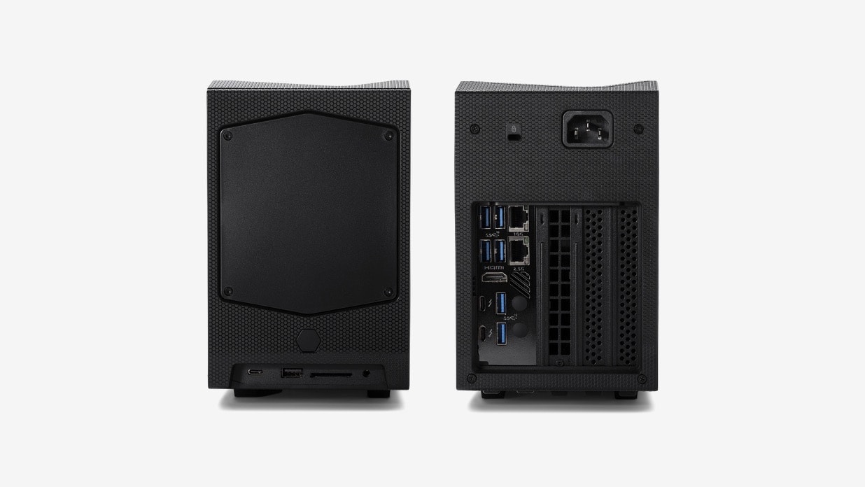 Two NUC Extreme stand side by side
