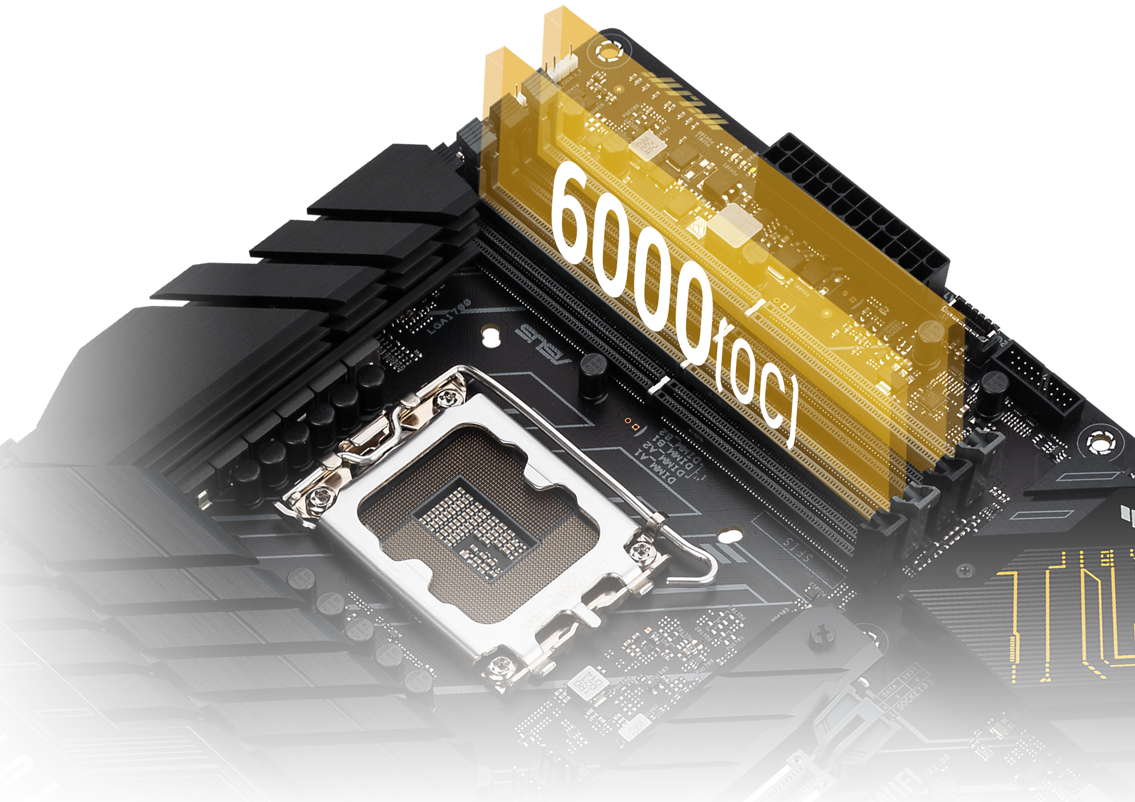 La TUF GAMING Z690-PLUS D4 présente une mémoire DDR4 OC 5333. 