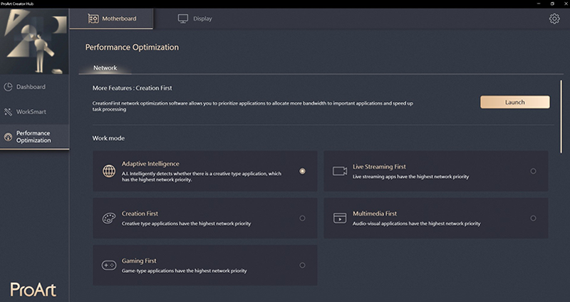 The user interface of the CreationFirst utility.