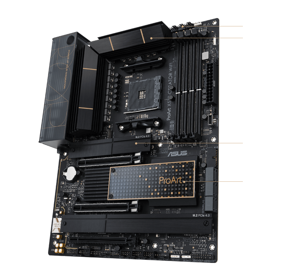 Cooling specs of the ProArt X570-Creator WiFi motherboard