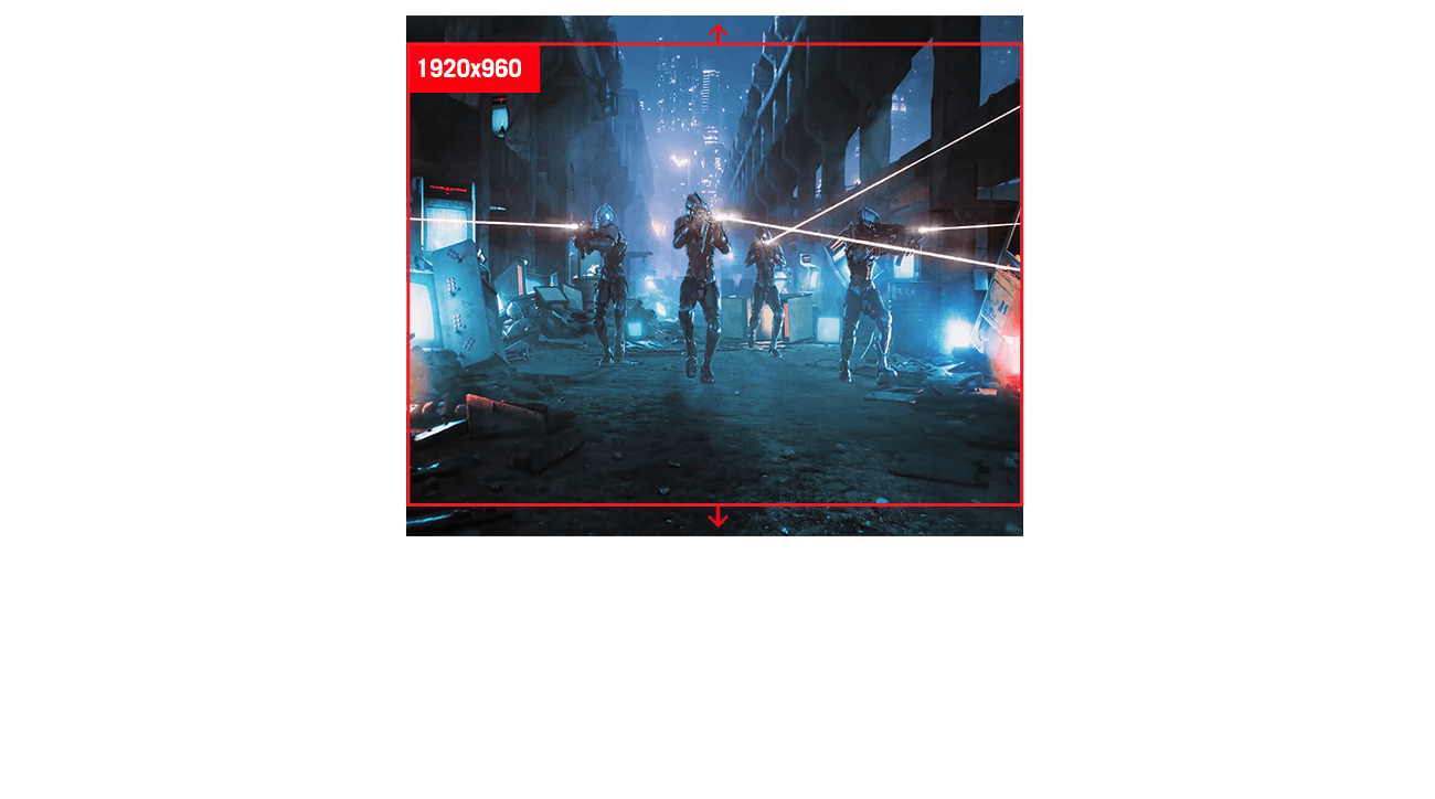 The aspect ratio can be set to show a square equivalent image.