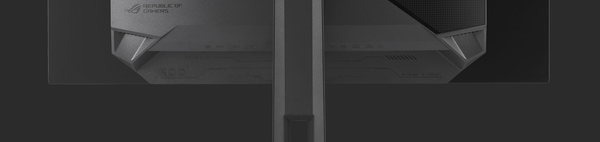 The rear panel of the PG32UCDP features DisplayPort 1.4, HDMI 2.1, USB-C (15W PD) and a USB hub.