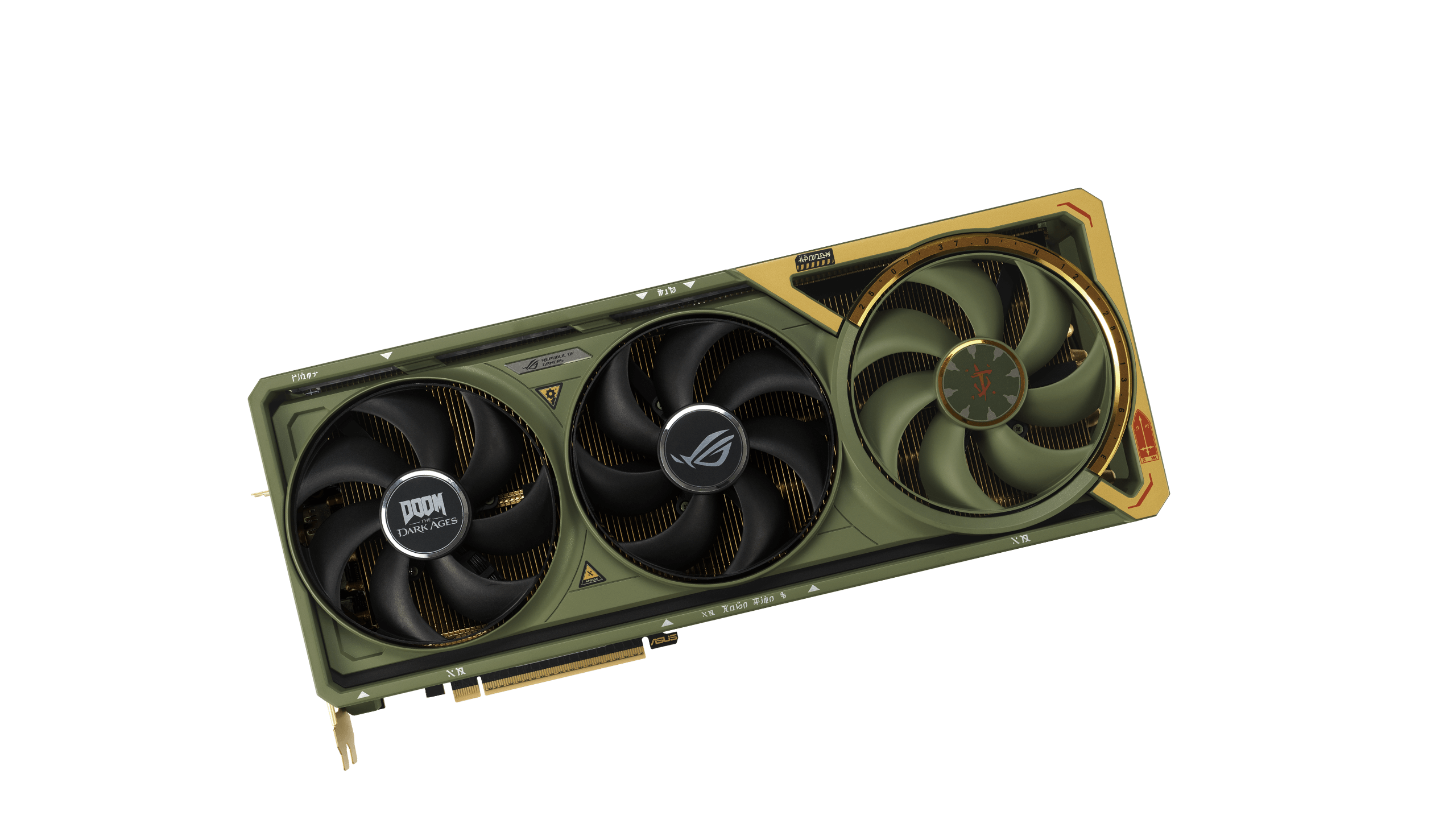 ROG Astral front view with a galaxy background