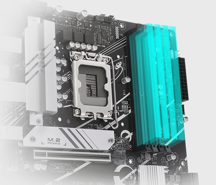 The PRIME H770-PLUS D4-CSM motherboard supports DDR5. 